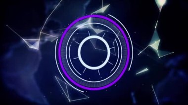 Elleri fütüristik holografik arayüzü, dijital teknoloji animasyonunu koyu arkaplanda tutan eller. hologram, yenilik, bilim, bilim-kurgu, modern, sanal konsept