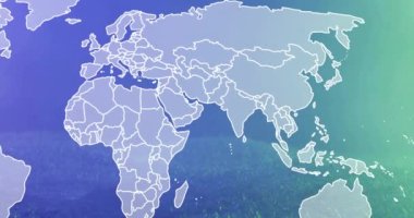 Su altı bitkileriyle dünya haritasını canlandırmak. Animasyon, deniz, teknoloji, okyanus