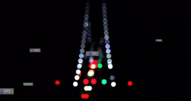 Gece bulanık şehir ışıklarıyla ilgili sosyal medya bilgilendirmeleri. şehir manzarası, dijital, çevrimiçi, modern, iletişim, teknoloji