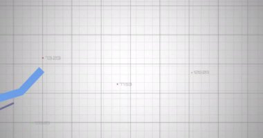 Şebeke arkaplanı üzerinde değişen veri içeren çizgi grafiği animasyonu gösteriyor. İstatistikler, analitikler, grafikler, eğilimler, görselleştirme, metrikler