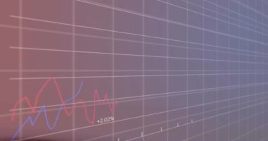 Mali veriler ve borsa eğilimleri şebeke arka planı üzerinden animasyon. Maliye, veri analizi, grafik, yatırım, ekonomi, istatistik