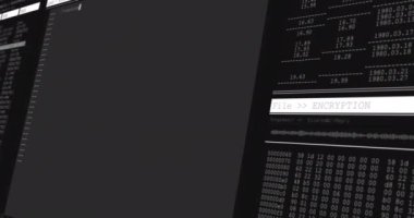 Bilgisayar kodu ve ikili veri üzerindeki dosya şifreleme süreci canlandırması. Siber güvenlik, veri koruması, dijital güvenlik, kodlama, ikili kod, teknoloji