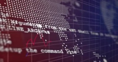 Mali veriler ve borsa eğilimleri şebeke arka planı üzerinden animasyon. Finans, yatırım, veri görselleştirme, analitik, büyüme, ticaret