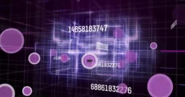 5G ve 4G ağ veri işleme animasyonu dijital şebeke arkaplanı üzerinde. Teknoloji, bağlantı, fütüristik, iletişim, internet, yenilik