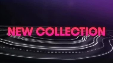 Koyu arkaplanda parlayan satırlar üzerinde yeni metin animasyonu koleksiyonu. neon, modern, fütüristik, dijital, tipografi, canlı