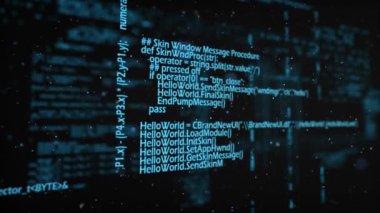 Bilimsel veriler, DNA dizileri ve ikili kodlama animasyonları işleniyor. Bilim, teknoloji, veri analizi, genetik, biyoteknoloji, araştırma