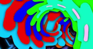 Siyah arka planda mor geometrik desen üzerine büyük indirimli metin animasyonu. Promosyon, pazarlama, indirim, canlı, renkli, dinamik