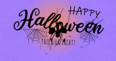 Örümcek ağları ve kafatası çizimleriyle Cadılar Bayramı animasyonunuz kutlu olsun. Ürkütücü, kutlama, tatil, ürpertici, neşeli