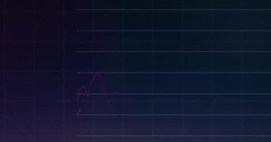 Elektrik hatları ve şebeke, günbatımı arka planında finansal veri işleme animasyonu. Enerji, altyapı, teknoloji, finans, analitik, elektrik