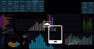 Borsa grafikleri ve rakamları üzerinden finansal veriler ve çizelgeler. Maliye, yatırım, analitik, ticaret, ekonomi, istatistik