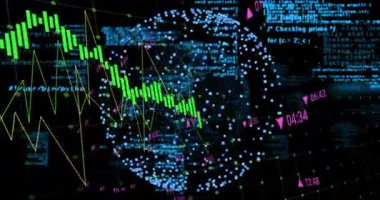 Finansal veriler ve hisse senedi piyasa analizleri dijital kodlama geçmişi üzerine. Finans, yatırım, ekonomi, analitik, hisse senedi, teknoloji