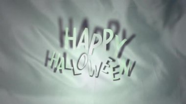 Mutlu cadılar bayramının canlandırması desenli arka planda. Cadılar Bayramı, şenlik, kutlama ve gelenek konsepti dijital olarak oluşturuldu.