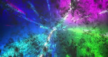 Renkli boya, canlı arkaplanda canlandırma yaparak soyut sanat yaratıyor. modern, yaratıcı, sanatsal, dijital