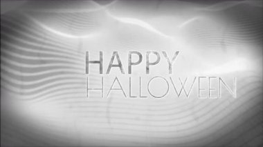 Karanlık, ürpertici ve dalgalı çizgileri olan Cadılar Bayramı animasyonunuz kutlu olsun. Ürkütücü, kutlama, tatil, grafik, tasarım, şenlik