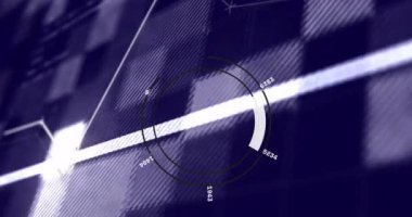 Bilgisayar kodu ve grafikler üzerinde dairesel veri canlandırması. analitik, teknoloji, bilgi, dijital, animasyon, kodlama