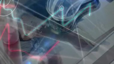 Tıbbi veriler ve grafik animasyonları, profesyonel sağlık hizmetleri işlemleri üzerine. teknoloji