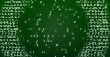 İkili kodlama üzerinde daireler halinde ikili kodlama animasyonu. Teknoloji ve dijital arayüz kavramı dijital olarak oluşturuldu.