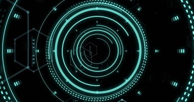 Siyah arka planda DNA ipliği olan bir tarama görüntüsü. Bilim, tıp ve veri işleme kavramı dijital olarak oluşturulmuş görüntü.