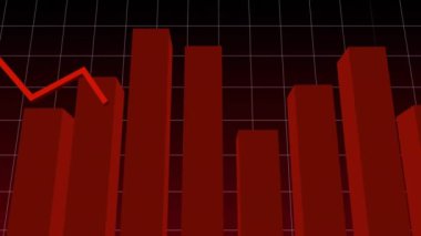 Siyah arka planda finansal veri işleme animasyonu. Küresel iş, finans, bilgisayar ve dijital arayüz kavramı dijital olarak oluşturulmuş video.