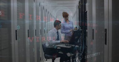 Küre ve bağlantı ağlı metin görüntüsü. Dijital arayüz teknolojisi ve ağ konsepti dijital olarak oluşturuldu.