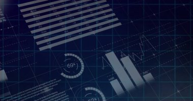 Veri işleme alanındaki tarama görüntüsü. Çevrimiçi güvenlik siber suç ve veri işleme kavramı dijital olarak oluşturuldu.