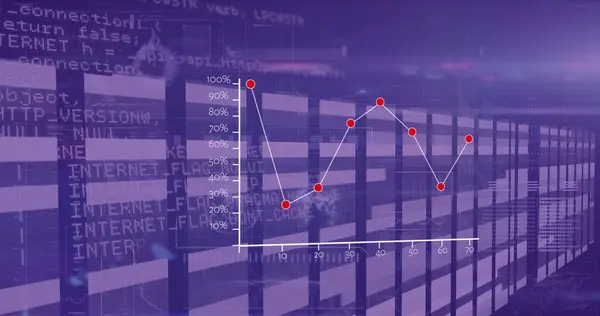 stock image Image of data processing over lines. Global business and digital interface concept digitally generated image.