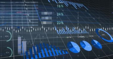 Finansal veri tabloları ve dünya haritası ve borsa eğilimleri üzerindeki grafikler. Finans