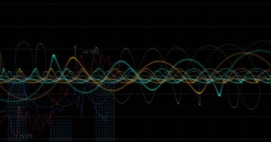 Image of data processing over digital human. Global communication and data technology concept digitally generated image. clipart