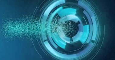 Veri işleme ve tarama üzerinde DNA iplikçiklerinin animasyonu siyah arka planda. Küresel bilim, tıp, bilgisayar ve dijital arayüz kavramı dijital olarak oluşturulmuş video.