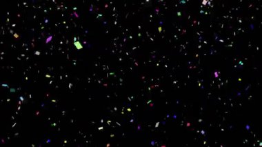 Siyah arkaplanda hareket eden parlak ışık lekelerinin canlandırması. Renk, şekil, ışık ve hareket konsepti dijital olarak oluşturulmuş video.