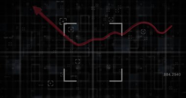 Siyah arkaplan üzerinde veri işleme resmi. küresel iş ve dijital arayüz kavramı dijital olarak oluşturulmuş görüntü.