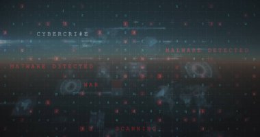 Siyah arkaplan üzerinde veri işleme resmi. küresel iş ve dijital arayüz kavramı dijital olarak oluşturulmuş görüntü.