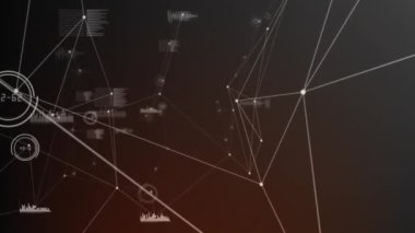 Bağlantılar ve veri işleme ağının animasyonu. Küresel tıp, bağlantılar, hesaplama ve veri işleme kavramı dijital olarak oluşturulmuş video.