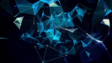 Şebeke ve bağlantılar üzerinden veri işleme animasyonu. Dijital olarak oluşturulmuş küresel bağlantılar, hesaplama ve veri işleme kavramı.