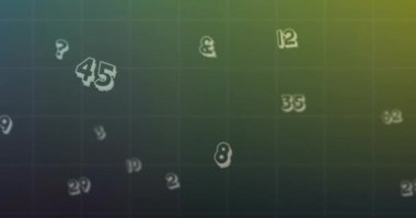 Karanlık arka planda finansal veri işleme animasyonu. Dijital olarak oluşturulmuş küresel bağlantılar, hesaplama ve veri işleme kavramı.