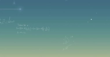 Mavi arkaplanda dijital veri işleme animasyonu. Küresel bilim, bağlantılar, hesaplama ve veri işleme kavramı dijital olarak oluşturulmuş video.