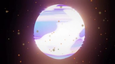 Siyah arkaplandaki ışık noktalarının canlandırması. Desen, şekiller, arkaplan, ışık ve dijital arayüz kavramı dijital olarak oluşturulmuş video.