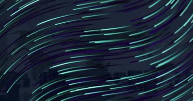 Siyah arkaplanda hareket eden parlak ışık izlerinin animasyonu. Renk, şekil, ışık ve hareket konsepti dijital olarak oluşturulmuş video.