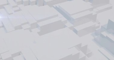 3d blok arkaplanının hareketlendirilmesi. Renk, şekil, ışık ve hareket konsepti dijital olarak oluşturulmuş video.