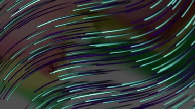 Siyah arkaplanda hareket eden parlak ışık izlerinin animasyonu. Renk, şekil, ışık ve hareket konsepti dijital olarak oluşturulmuş video.