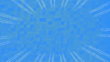 Mavi arkaplanda beyaz çizgilerin animasyonu. Şekiller, hareket, arkaplan ve dijital arayüz konsepti dijital olarak oluşturulmuş video.