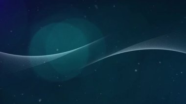 Koyu arkaplanda hareket eden parlak ışık noktalarının canlandırması. Işık, renk, desen, şekil ve hareket konsepti dijital olarak oluşturulmuş video.