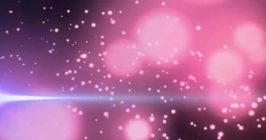 Siyah arkaplanda ışık noktalarının animasyonu var. Renkler, şekiller ve dijital arayüz konsepti dijital olarak oluşturulmuş video.