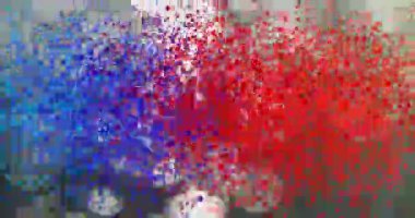 Bokeh 'in arka planında DNA dizisi animasyonu. Biyoteknoloji, bilim, moleküler, genetik, araştırma, yenilik