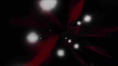 Siyah arka planda hareket eden beyaz lekelerin canlandırması. Renkler, soyut arkaplan ve dijital arayüz konsepti dijital olarak oluşturulmuş video.