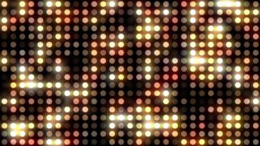 Siyah arkaplandaki ışık noktalarının canlandırması. Parti ve dijital arayüz konsepti dijital olarak oluşturuldu.