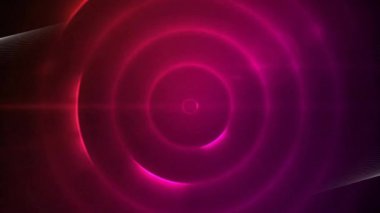 Siyah arkaplanda kırmızı dairelerin üzerindeki beyaz çizgilerin animasyonu. Şekiller, hareket, arkaplan ve dijital arayüz konsepti dijital olarak oluşturulmuş video.