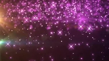 Siyah arkaplandaki ışık yollarının üzerindeki pembe ışık noktalarının animasyonu. Şekiller, hareket, arkaplan ve dijital arayüz konsepti dijital olarak oluşturulmuş video.