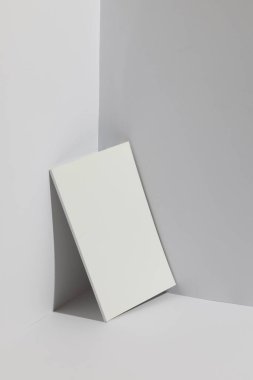 Fotokopi alanı olan boş beyaz bir tuval minimalist bir ortamda duvara dayanıyor. Sanatçılar ve tasarımcılar için ideal olan tuval, yaratıcılık ve ifade için bir alan sunar..