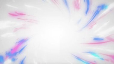 Beyaz merkezden yayılan pembe ve mavi çizgiler, animasyon arka planı. Soyut, gradyan, canlı, dinamik, dijital, ışıltılı